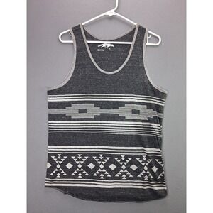 Character Hero Tank Top Southwestern Tribal Graphic Medium Charcoal Sleeveless